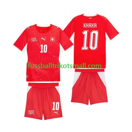 Fußballtrikots Schweiz Granit Xhaka 10 World Cup Kinder 2026 Kurzarm Heimtrikotsatz kaufen